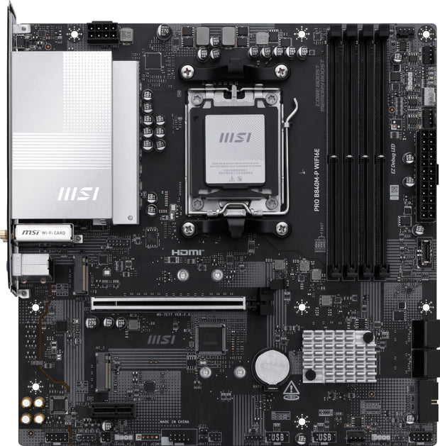 MSI PRO B840M-P WIFI6E moderkort AMD B840 AM5-sockel micro ATX