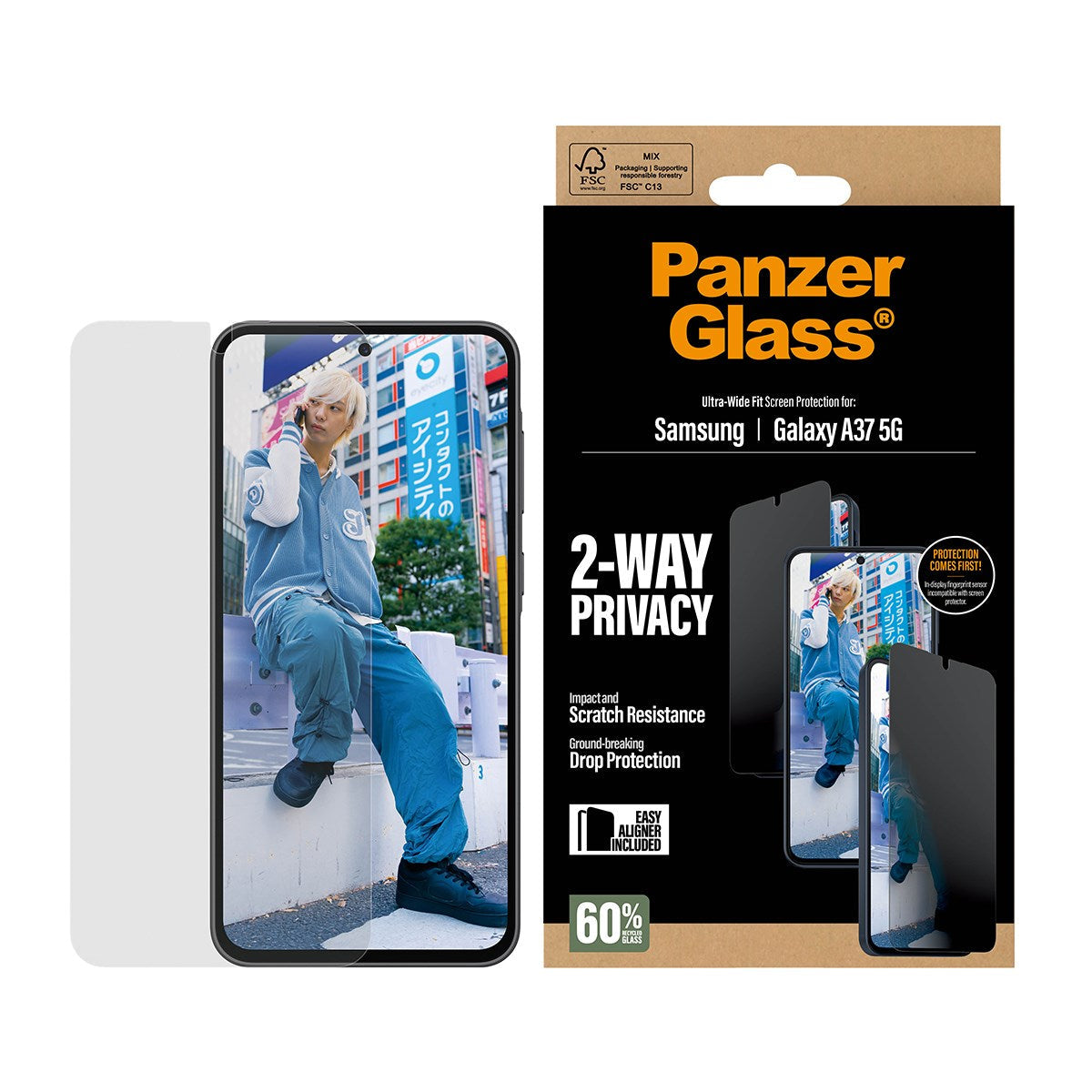 PanzerGlass PG90806 skärm- och baksidesskydd till mobiltelefon Genomskinligt