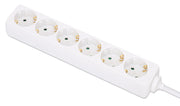 Manhattan 168304 förlängningssladdar 2 m 6 AC-utgångar inomhus Vit