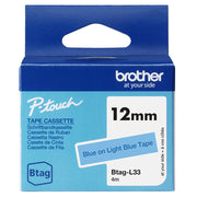 Brother BTAG-L33 etikett-tejp Blått på ljusblått