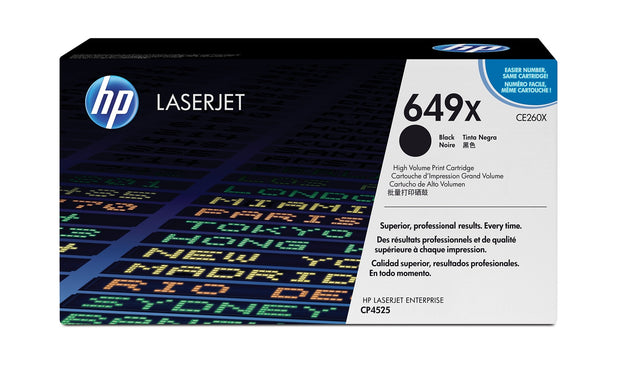 HP 649X svart LaserJet-tonerkassett med hög kapacitet