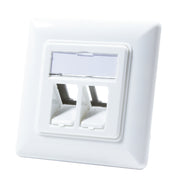 LogiLink NK4020 eluttag 2 x RJ-45 Vit