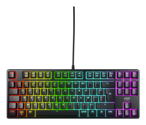 CHERRY K4V2 TKL tangentbord Spela USB AZERTY Fransk Svart