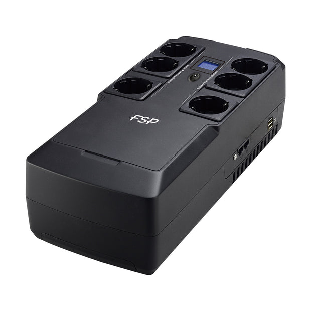 FSP NanoFit 600 strömskydd (UPS) Vänteläge (offline) 0,6 kVA 360 W 6 AC-utgångar