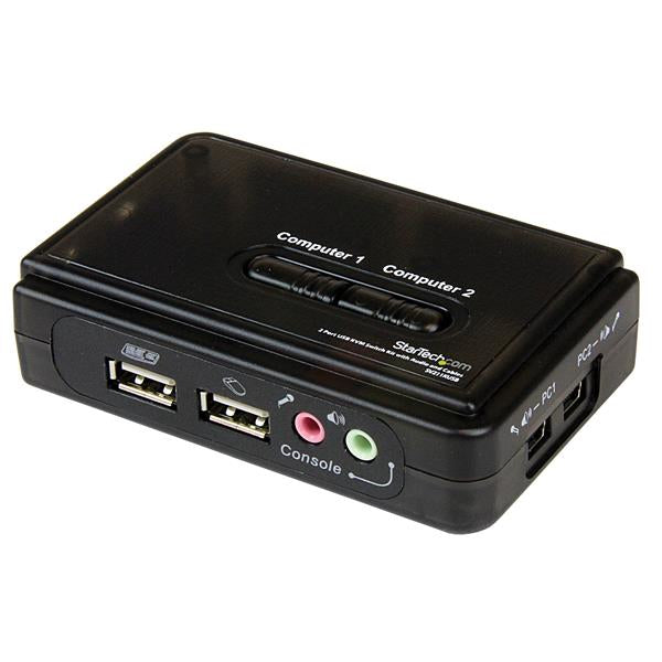 StarTech.com Svart USB KVM-switch-paket med 2 portar