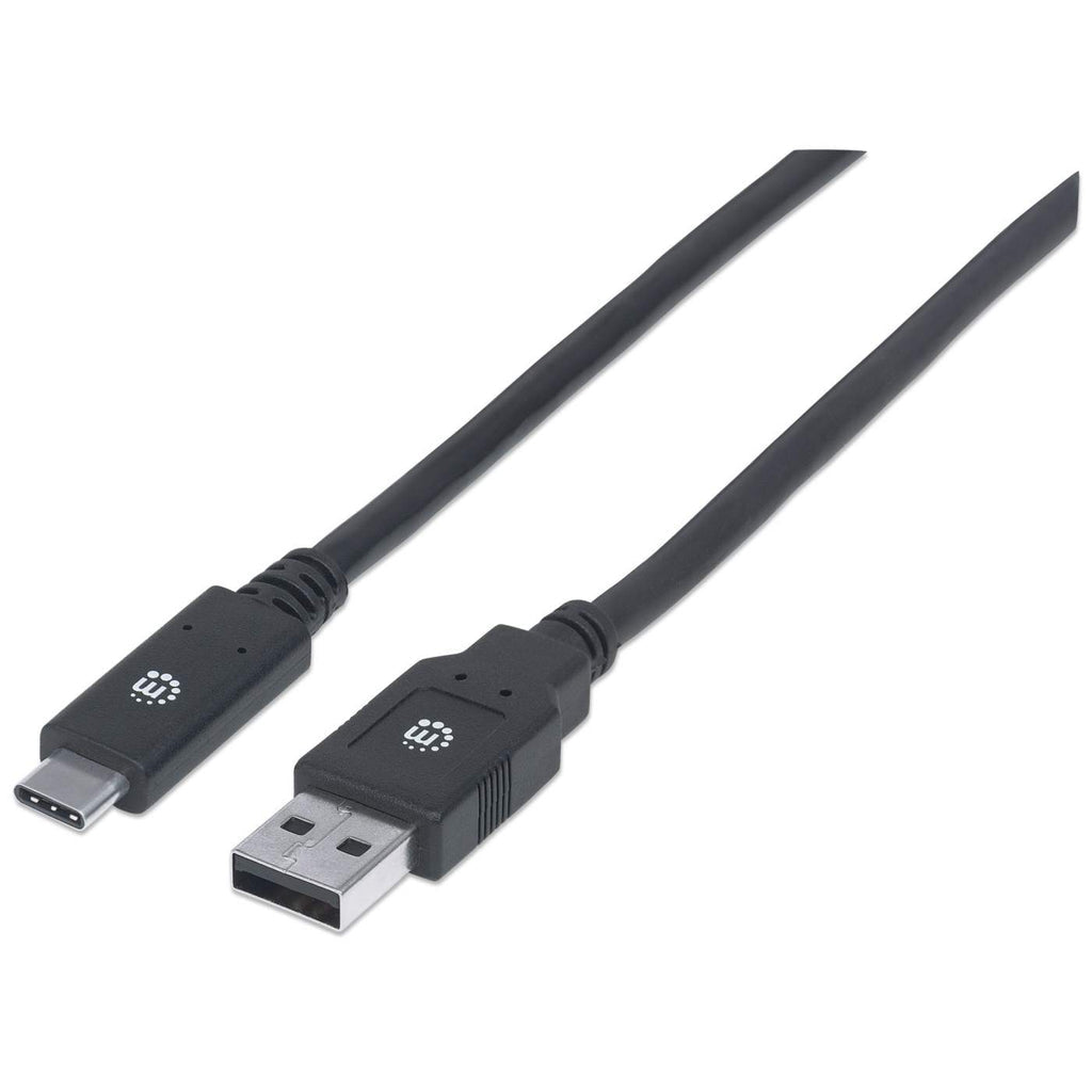 Manhattan 354974 USB-kablar USB 3.2 Gen 1 (3.1 Gen 1) 2 m USB C USB A 5 Gbit/s Svart