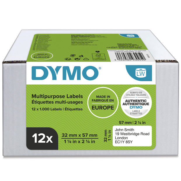 DYMO LabelWriter-originaletiketter för flera ändamål