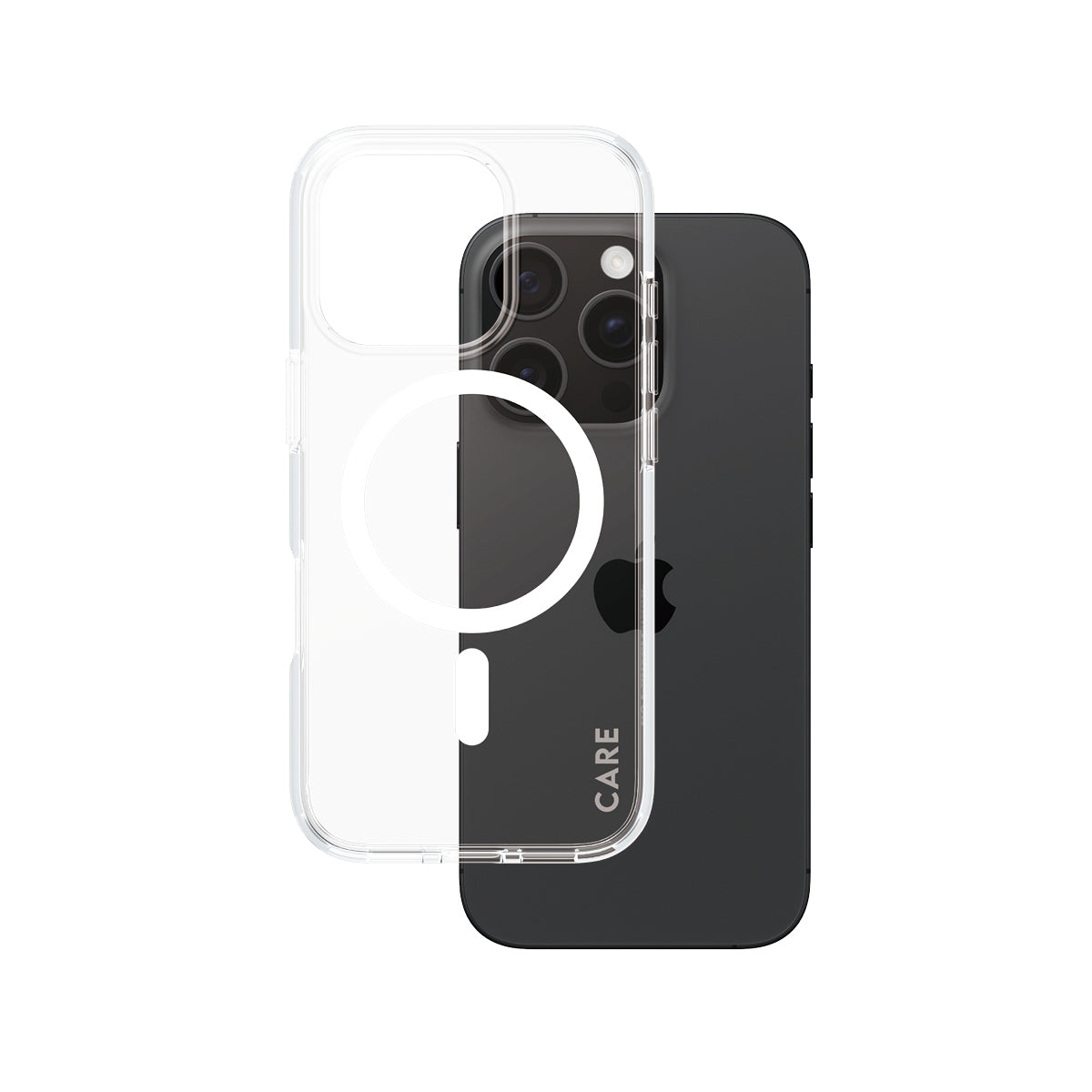 PanzerGlass CARE by Urban Combat Case Transparent w. White MagSafe iPhone 16 Pro