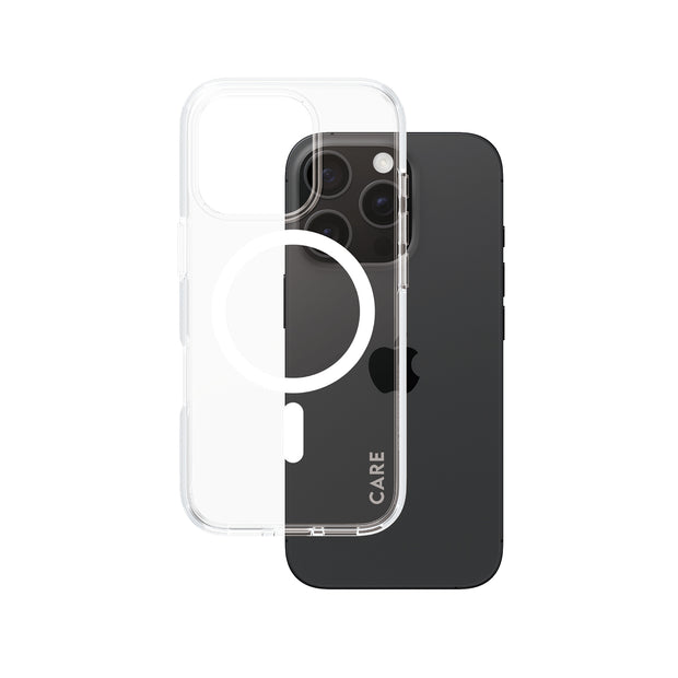 PanzerGlass CARE by Urban Combat Case Transparent w. White MagSafe iPhone 16 Pro