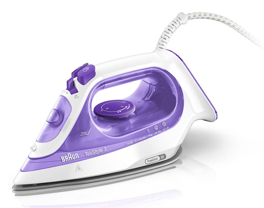 Braun TexStyle 3 SI3042VI Ångstrykjärn Keramisk stryksula 2350 W Lila