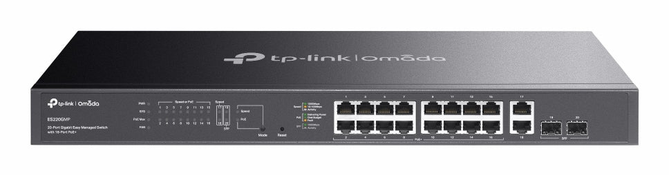 TP-Link Omada ES220GMP nätverksswitchar hanterad L2 Gigabit Ethernet (10/100/1000)