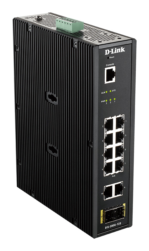 D-Link DIS-200G-12S nätverksswitchar hanterad L2 Gigabit Ethernet (10/100/1000) Svart