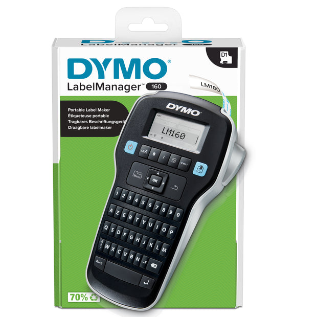 DYMO LabelManager 160 etikettskrivare Termal transfer 160 x 160 DPI 12 mm/sek D1 AZERTY