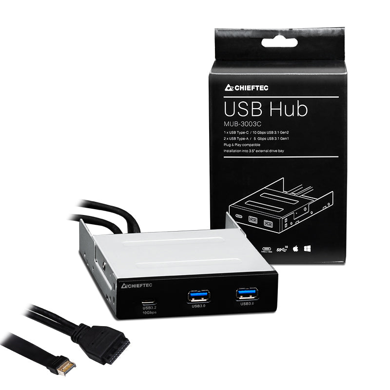 Chieftec MUB-3003 drive bay-paneler Svart