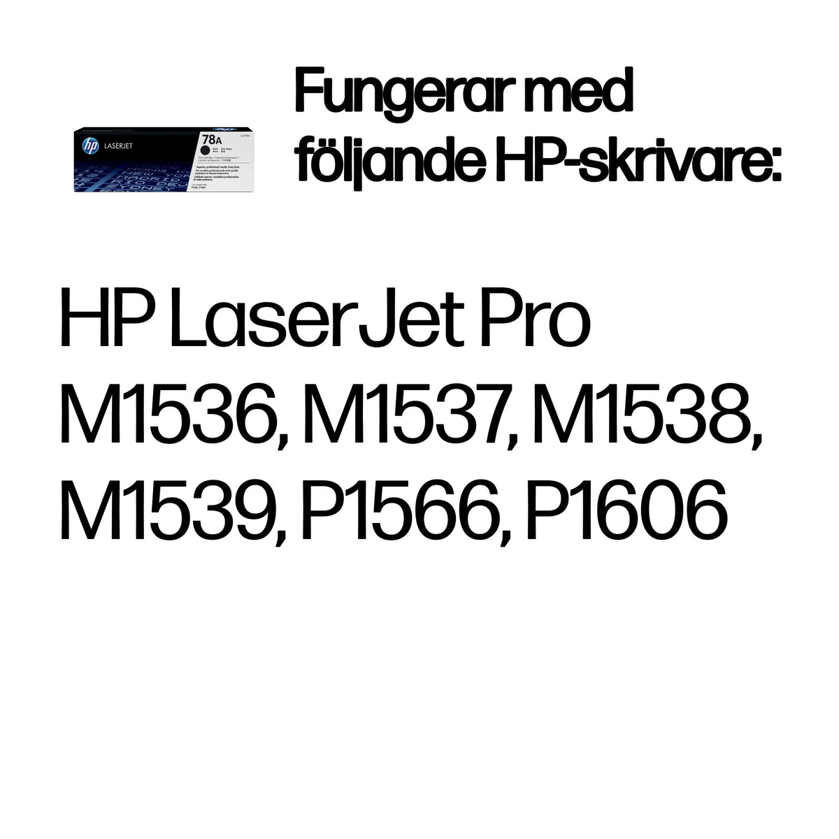 HP 78A svart LaserJet-tonerkassett