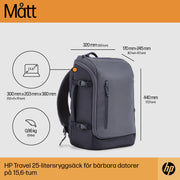 HP Travel 25 liter ryggsäck för 15,6 tum