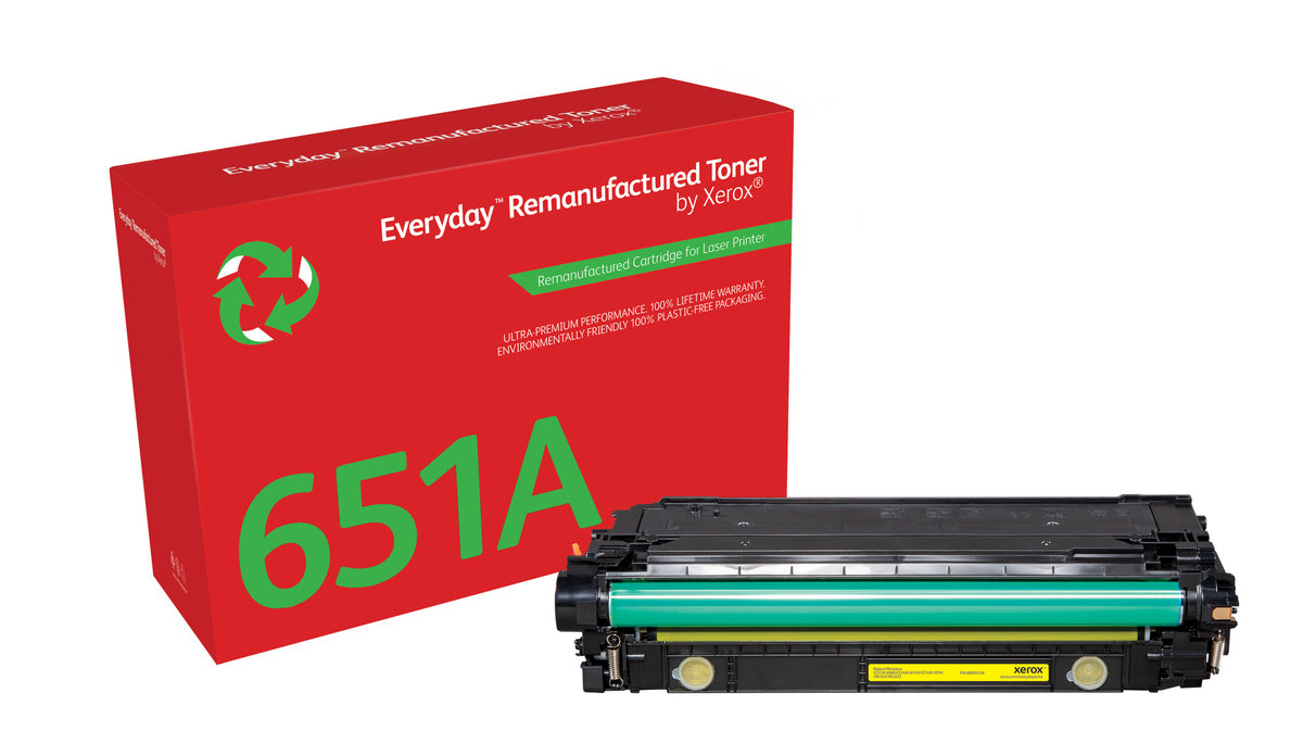 Everyday Gul Remanufactured Toner by Xerox compatible with HP 651A 650A 307A (CE342A/CE272A/CE742A)