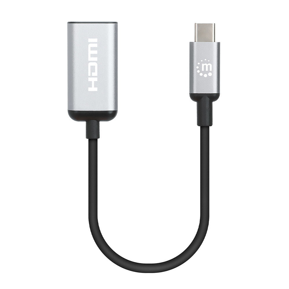 Manhattan 153706 videokabeladapter 0,15 m USB Type-C HDMI Typ A (standard) Svart