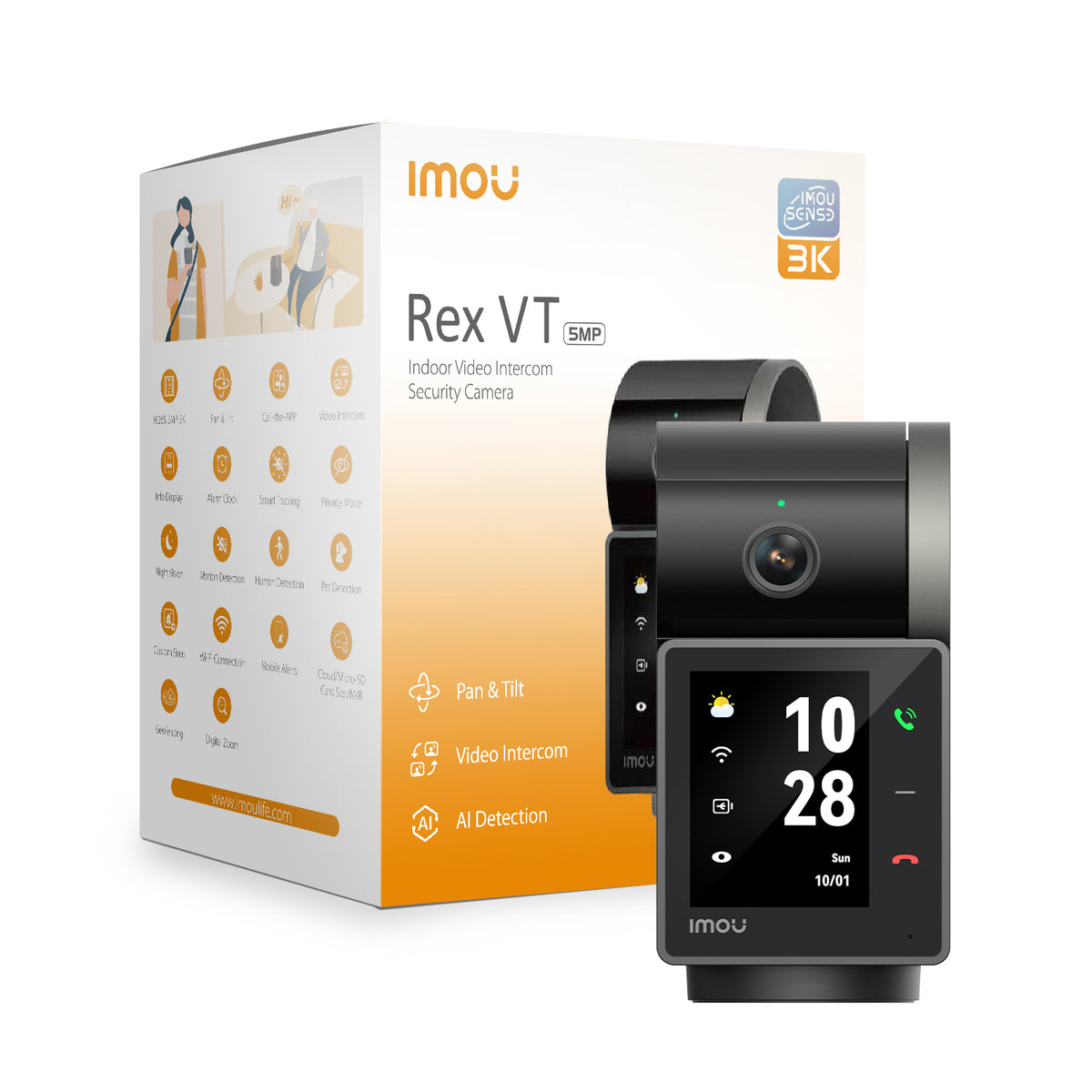 Imou Rex VT Pro IP-säkerhetskamera inomhus 2880 x 1620 pixlar Bord