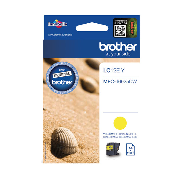 Brother LC12EY bläckpatroner Original Gul