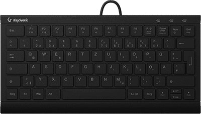 KeySonic KSK-5011ELC (DE) tangentbord Hem USB QWERTZ tyska Svart