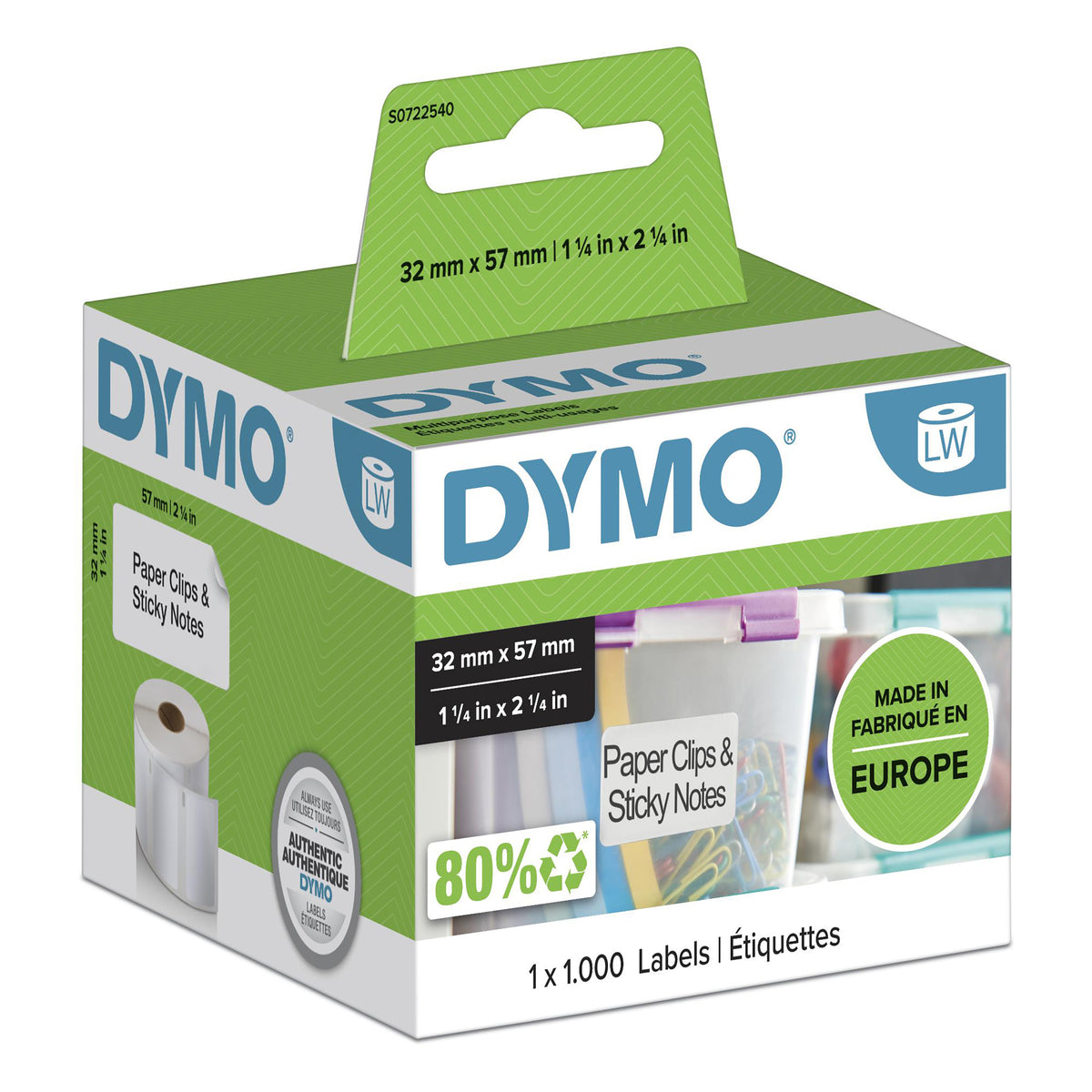 DYMO LabelWriter-originaletiketter för flera ändamål