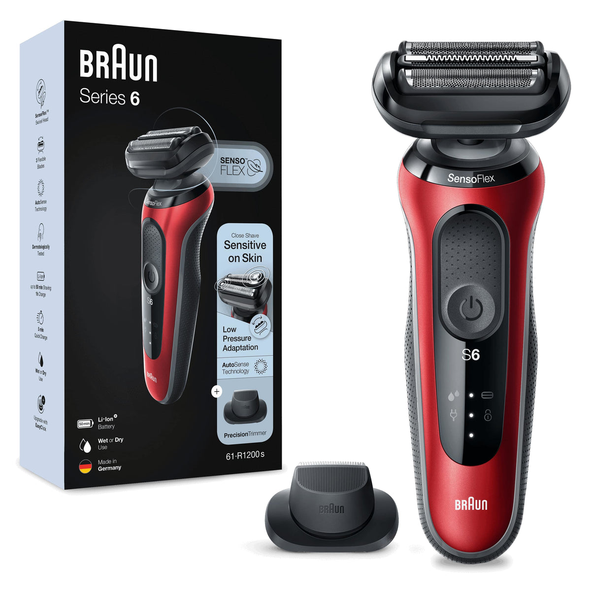 Braun Series 6 61-R1200s Folierakapparat Trimmer Svart