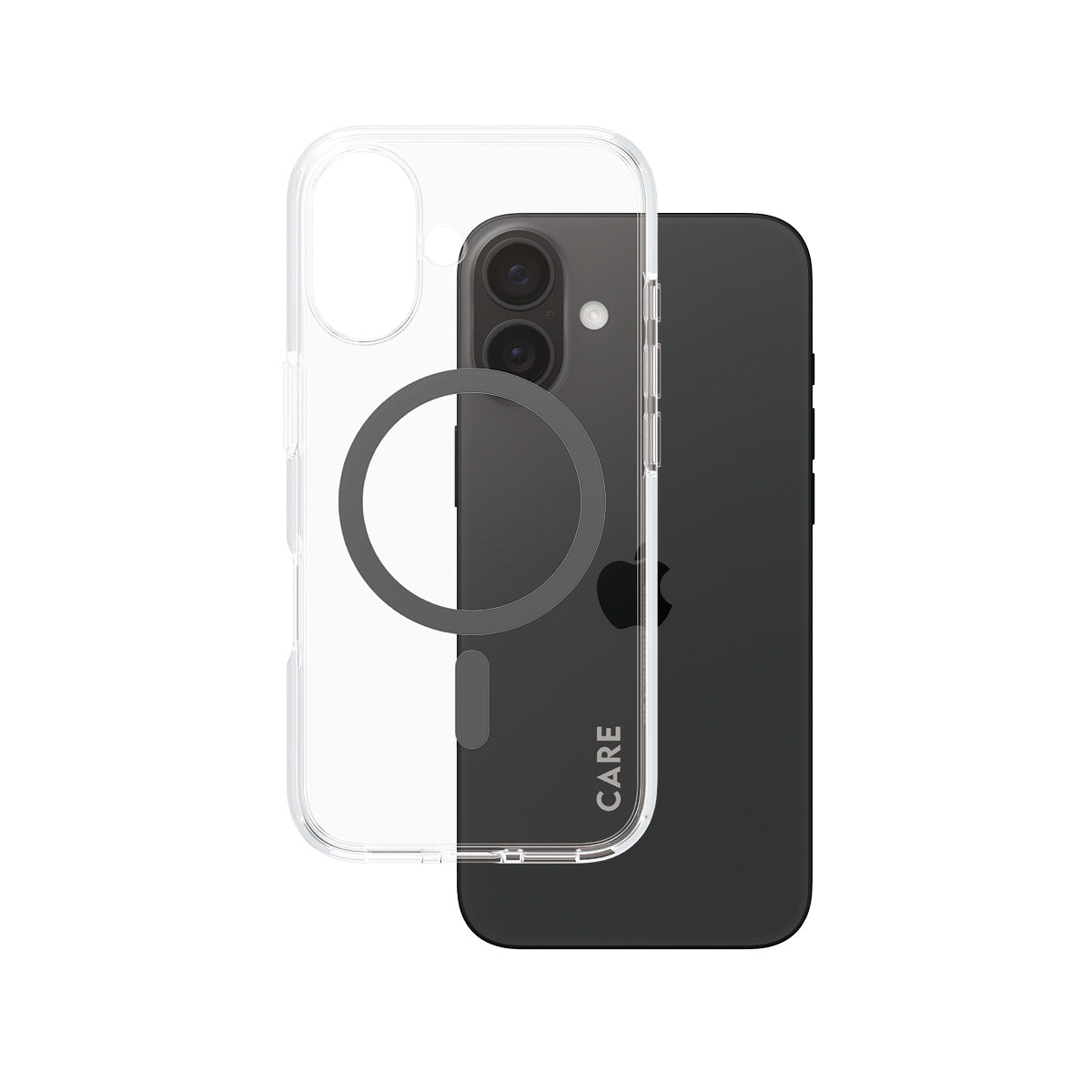 PanzerGlass CARE by Urban Combat Case Transparent w. Black MagSafe iPhone 16