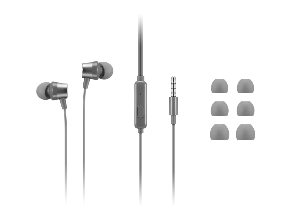 Lenovo 110 Analog Hörlurar Kabel I öra Samtal/musik Grå