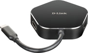 D-Link DUB-M420 dockningsstationer för bärbara datorer Kabel Thunderbolt 3 Aluminium