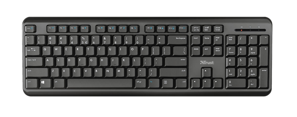 Trust TK-350 tangentbord Kontor RF Trådlös QWERTZ tyska Svart