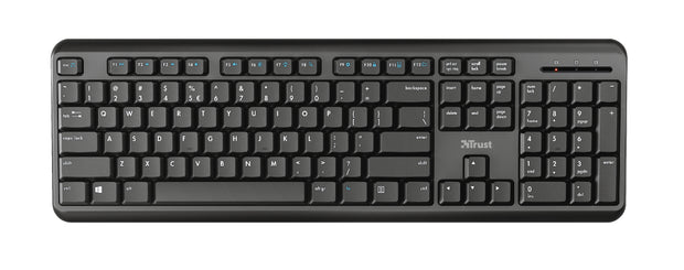 Trust TK-350 tangentbord Kontor RF Trådlös QWERTZ tyska Svart