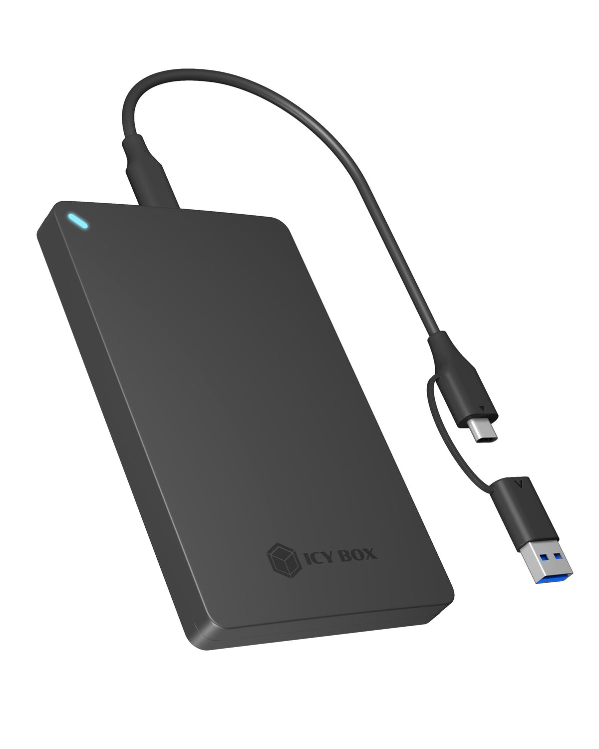 ICY BOX IB-201T-CU31 SSD-inkapsling Svart 2.5"