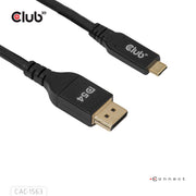 CLUB3D CAC-1563 videokabeladapter 2 m USB Type-C DisplayPort Svart
