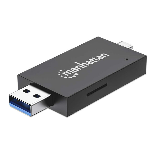 Manhattan 102735 kortläsare USB 3.2 Gen 1 (3.1 Gen 1) Type-A/Type-C Svart