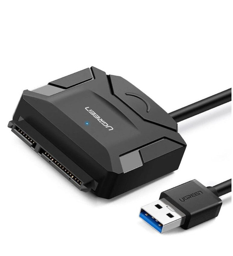 Ugreen 20611 kabelomvandlare (hane/hona) USB 3.0 SATA III Svart