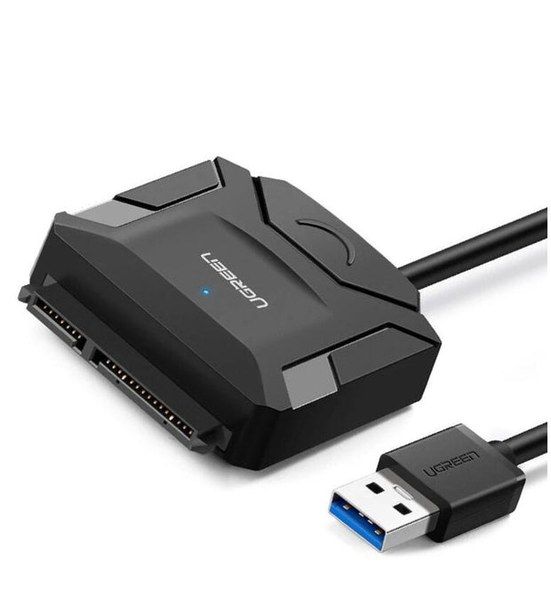 Ugreen 20611 kabelomvandlare (hane/hona) USB 3.0 SATA III Svart