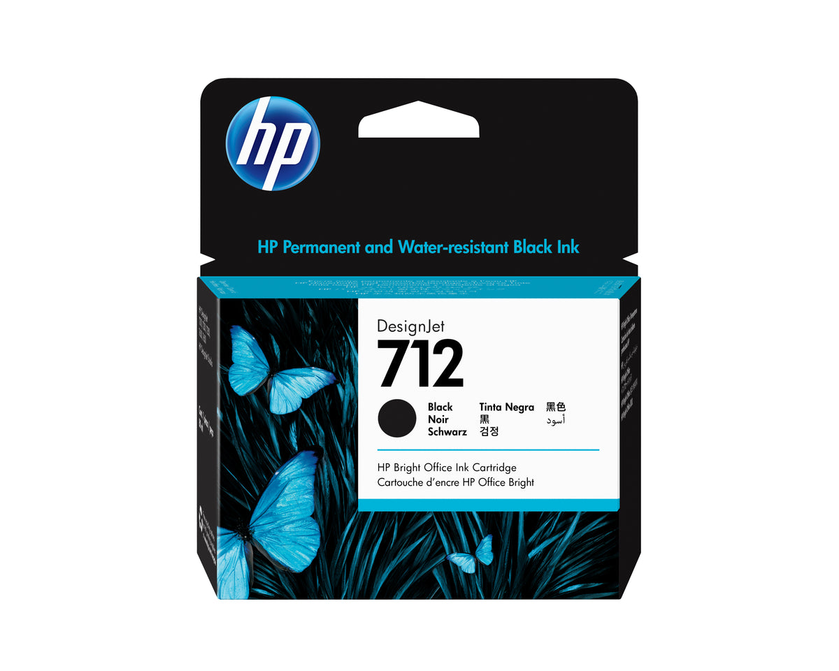 HP 712 80 ml svart DesignJet-bläckpatron