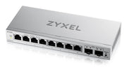 Zyxel GS1200-10v3 hanterad L2 Gigabit Ethernet (10/100/1000) Skrivbord Grå