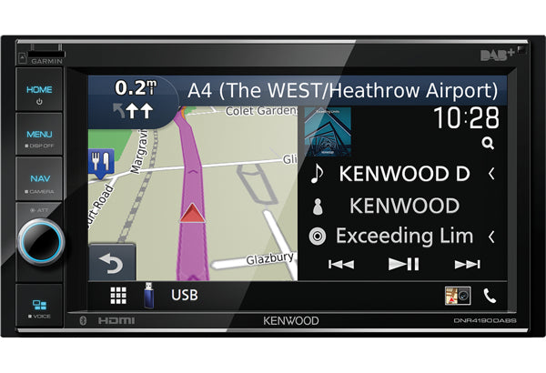 Kenwood DNR4190DABS radio/digitalmottagare för bil Svart 200 W