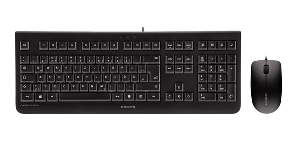 CHERRY DC 2000 tangentbord Mus inkluderad Universal USB Belgiskt Svart