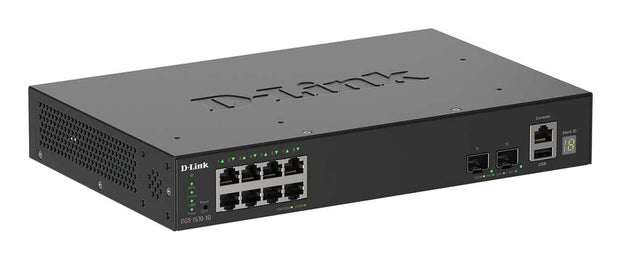 D-Link DGS-1530-10 hanterad L2 Gigabit Ethernet (10/100/1000) Svart