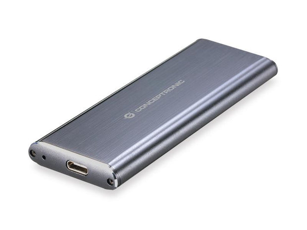 Conceptronic HDE01G Hölje för lagringsenheter SSD-inkapsling Grå M.2
