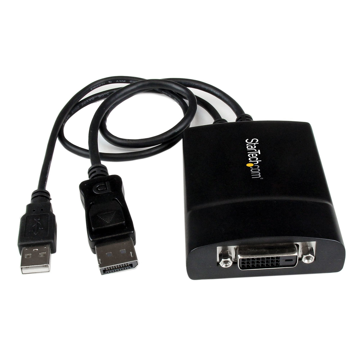 StarTech.com DP2DVID2 videokabeladapter 0,37 m DisplayPort DVI-D Svart