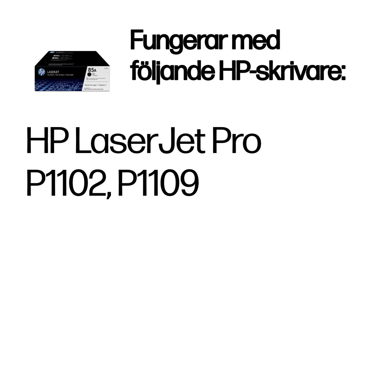 HP 85A svart LaserJet-tonerkassett