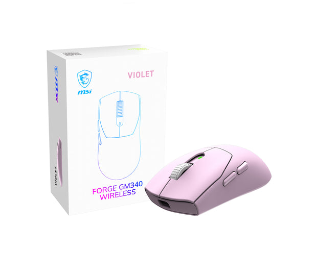 MSI Forge Gm340 Wireless Violet datormöss Spela Ambidextrous Trådlös RF +