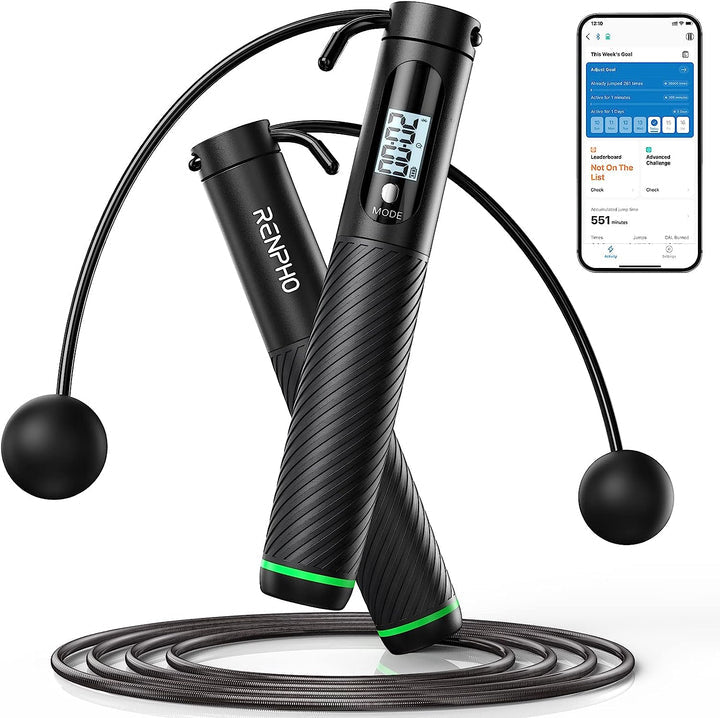 Renpho Smart Jump Rope Svart 430 g