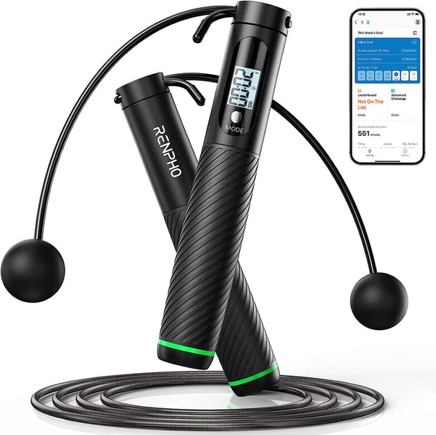 Renpho Smart Jump Rope Svart 430 g hopprep