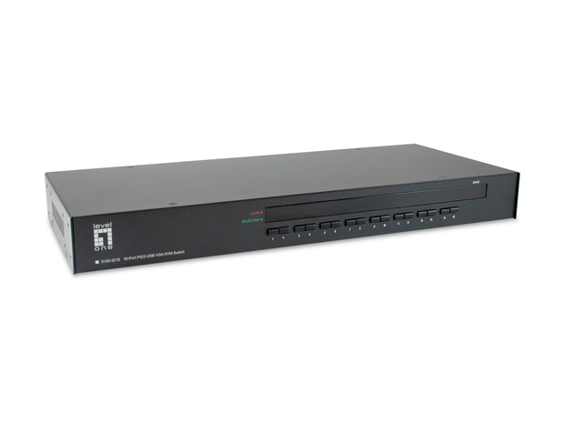 LevelOne KVM-3216 KVM-switchar Rackmontering Svart