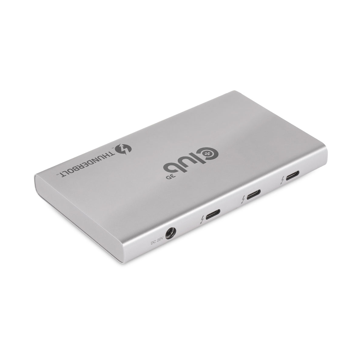 CLUB3D CSV-1580 dockningsstationer för bärbara datorer Dockning Thunderbolt 4 Silver